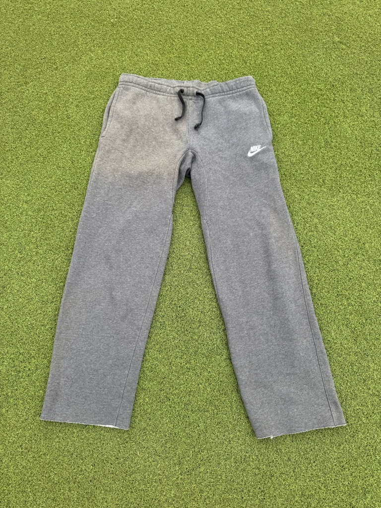 Modern Y2k Basketball Blue Tage Rare Custom Made Loose Fit Grey Nike Sweatpants
